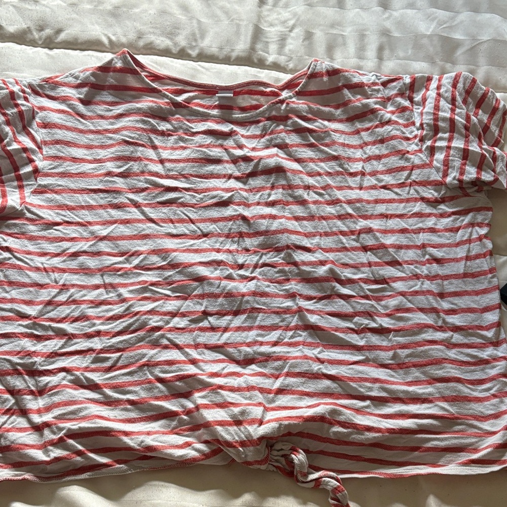 Old Navy Red and White Striped Top